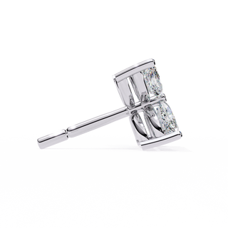 Floral Lab Grown Diamond Stud Earrings by Aupulent Jewellery 100% certified lab grown diamonds