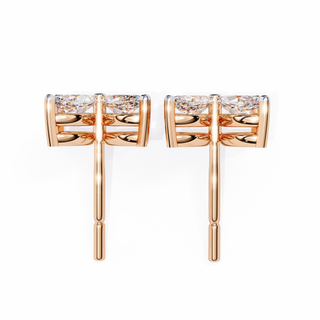 Floral Lab Grown Diamond Stud Earrings by Aupulent Jewellery 100% certified lab grown diamonds