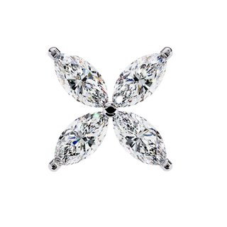 Floral Lab Grown Diamond Stud Earrings by Aupulent Jewellery 100% certified lab grown diamonds