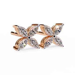 Floral Lab Grown Diamond Stud Earrings by Aupulent Jewellery 100% certified lab grown diamonds