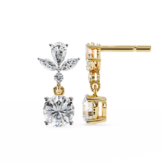 Double Drop Lab Grown Diamond Earrings by Aupulent Jewellery 100% certified lab grown diamonds