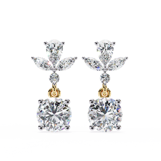 Double Drop Lab Grown Diamond Earrings by Aupulent Jewellery 100% certified lab grown diamonds