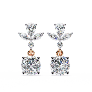 Double Drop Lab Grown Diamond Earrings by Aupulent Jewellery 100% certified lab grown diamonds