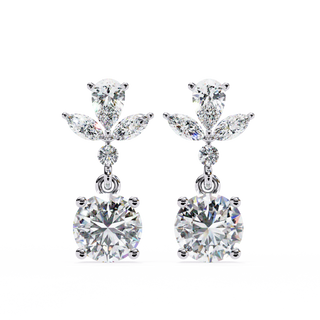 Double Drop Lab Grown Diamond Earrings by Aupulent Jewellery 100% certified lab grown diamonds