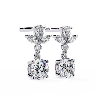 Double Drop Lab Grown Diamond Earrings by Aupulent Jewellery 100% certified lab grown diamonds
