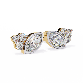 Artistic Lab Grown Diamond Drop Earrings by Aupulent Jewellery 100% certified lab grown diamonds