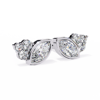 Artistic Lab Grown Diamond Drop Earrings by Aupulent Jewellery 100% certified lab grown diamonds