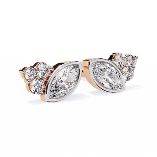 Artistic Lab Grown Diamond Drop Earrings by Aupulent Jewellery 100% certified lab grown diamonds
