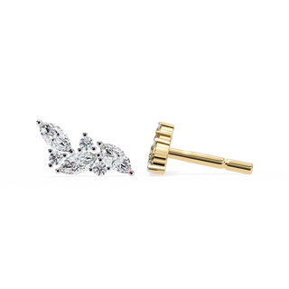 Floral Bouquet Lab Grown Diamond Earrings by Aupulent Jewellery 100% certified lab grown diamonds