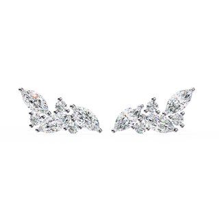 Floral Bouquet Lab Grown Diamond Earrings by Aupulent Jewellery 100% certified lab grown diamonds