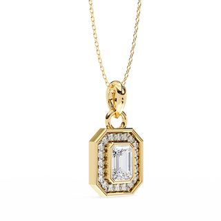 Emerald Cluster Pendant by Aupulent Jewellery 100% certified lab grown diamonds