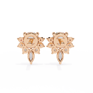 Nature-Inspired Lab Grown Diamond Earrings by Aupulent Jewellery 100% certified lab grown diamonds