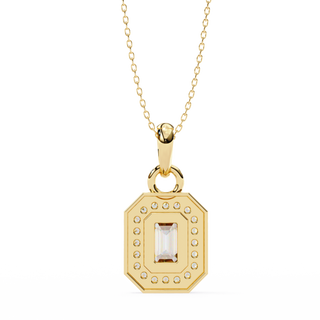 Emerald Cluster Pendant by Aupulent Jewellery 100% certified lab grown diamonds