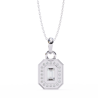 Emerald Cluster Pendant by Aupulent Jewellery 100% certified lab grown diamonds