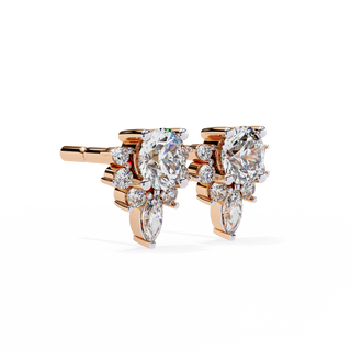 Nature-Inspired Lab Grown Diamond Earrings by Aupulent Jewellery 100% certified lab grown diamonds