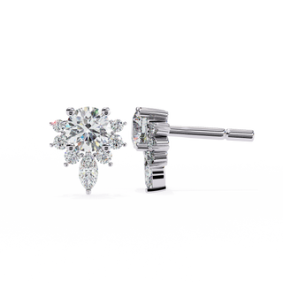 Nature-Inspired Lab Grown Diamond Earrings by Aupulent Jewellery 100% certified lab grown diamonds