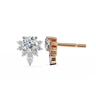 Nature-Inspired Lab Grown Diamond Earrings by Aupulent Jewellery 100% certified lab grown diamonds