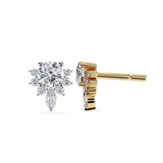 Nature-Inspired Lab Grown Diamond Earrings by Aupulent Jewellery 100% certified lab grown diamonds