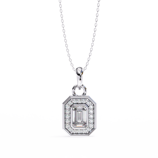 Emerald Cluster Pendant by Aupulent Jewellery 100% certified lab grown diamonds
