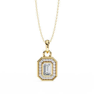 Emerald Cluster Pendant by Aupulent Jewellery 100% certified lab grown diamonds