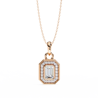 Emerald Cluster Pendant by Aupulent Jewellery 100% certified lab grown diamonds