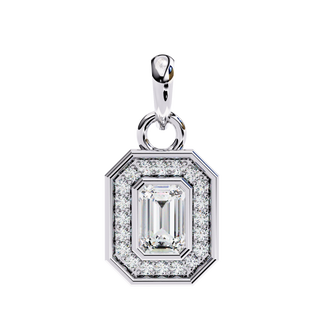 Emerald Cluster Pendant by Aupulent Jewellery 100% certified lab grown diamonds