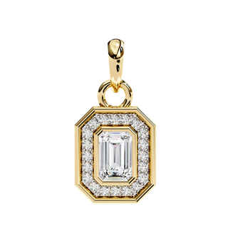 Emerald Cluster Pendant by Aupulent Jewellery 100% certified lab grown diamonds