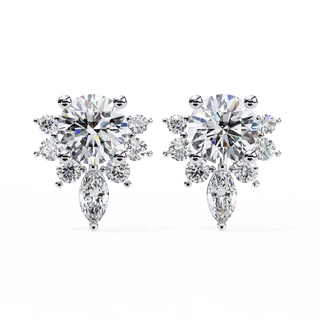 Nature-Inspired Lab Grown Diamond Earrings by Aupulent Jewellery 100% certified lab grown diamonds