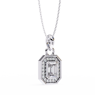 Emerald Cluster Pendant by Aupulent Jewellery 100% certified lab grown diamonds