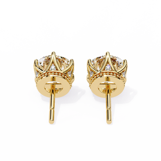 Royal Crown Lab Grown Diamond Earrings by Aupulent Jewellery 100% certified lab grown diamonds