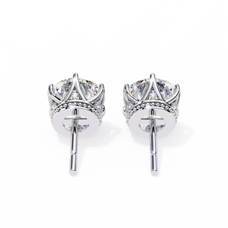 Royal Crown Lab Grown Diamond Earrings by Aupulent Jewellery 100% certified lab grown diamonds