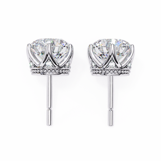 Royal Crown Lab Grown Diamond Earrings by Aupulent Jewellery 100% certified lab grown diamonds