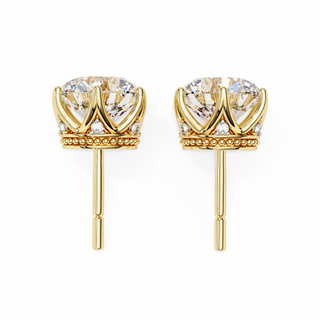 Royal Crown Lab Grown Diamond Earrings by Aupulent Jewellery 100% certified lab grown diamonds