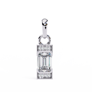 Emerald Accent Pendant by Aupulent Jewellery 100% certified lab grown diamonds