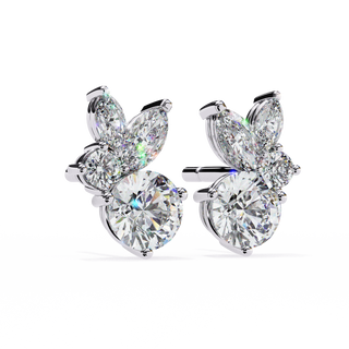 Mixed-Cut Drop Earrings by Aupulent Jewellery 100% certified lab grown diamonds