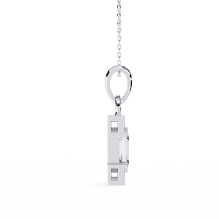 Emerald Accent Pendant by Aupulent Jewellery 100% certified lab grown diamonds