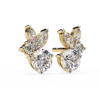 Mixed-Cut Drop Earrings by Aupulent Jewellery 100% certified lab grown diamonds