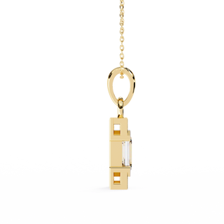Emerald Accent Pendant by Aupulent Jewellery 100% certified lab grown diamonds
