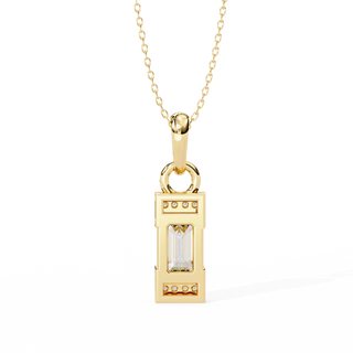 Emerald Accent Pendant by Aupulent Jewellery 100% certified lab grown diamonds