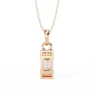 Emerald Accent Pendant by Aupulent Jewellery 100% certified lab grown diamonds