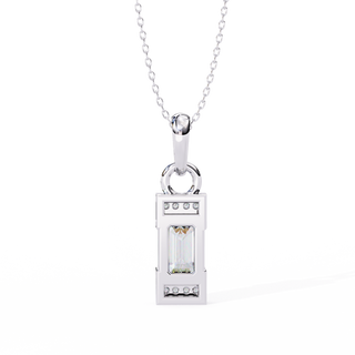Emerald Accent Pendant by Aupulent Jewellery 100% certified lab grown diamonds