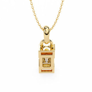 Emerald Accent Pendant by Aupulent Jewellery 100% certified lab grown diamonds