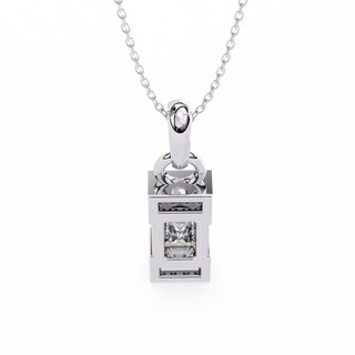 Emerald Accent Pendant by Aupulent Jewellery 100% certified lab grown diamonds