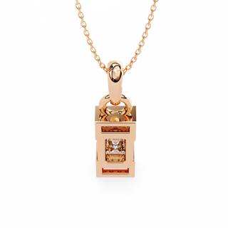 Emerald Accent Pendant by Aupulent Jewellery 100% certified lab grown diamonds