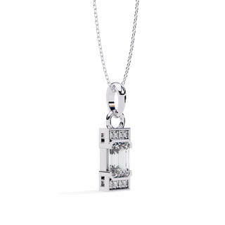 Emerald Accent Pendant by Aupulent Jewellery 100% certified lab grown diamonds