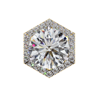 Hexagon Halo Lab Grown Diamond Earrings by Aupulent Jewellery 100% certified lab grown diamonds