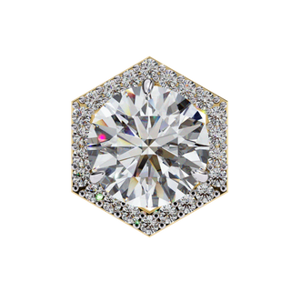 Hexagon Halo Lab Grown Diamond Earrings by Aupulent Jewellery 100% certified lab grown diamonds