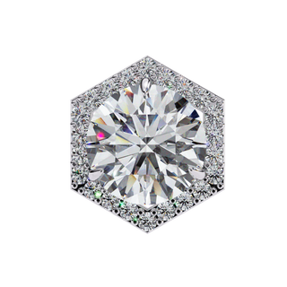 Hexagon Halo Lab Grown Diamond Earrings by Aupulent Jewellery 100% certified lab grown diamonds