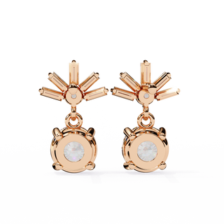 Sunburst Lab Grown Diamond Earrings by Aupulent Jewellery 100% certified lab grown diamonds