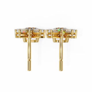Sunburst Lab Grown Diamond Earrings by Aupulent Jewellery 100% certified lab grown diamonds